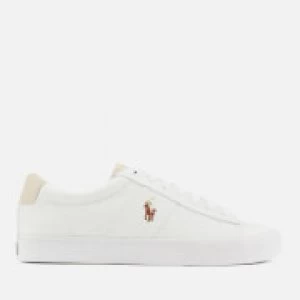 Image of Polo Ralph Lauren Mens Sayer Canvas Low Top Trainers - White - UK 11 - White
