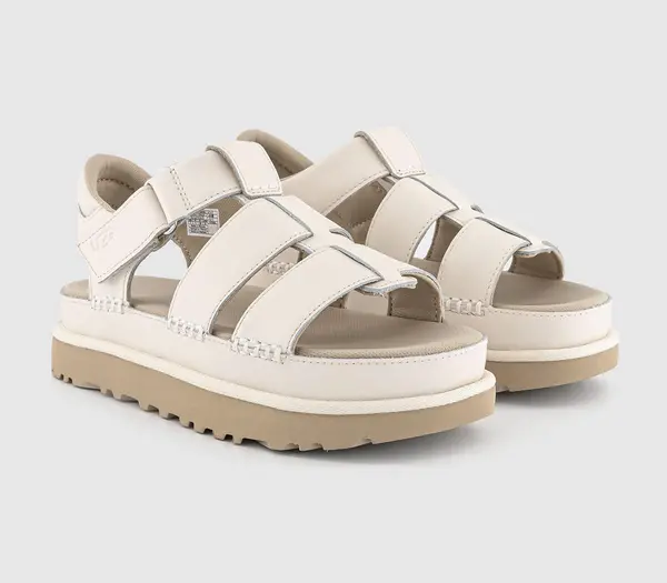Image of UGG Womens Goldenstar Strap Sandals Jasmine White, 8