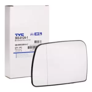 image of TYC Wing Mirror Glass BMW 303-0124-1 51168408797,8408797