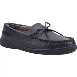 Image of Hush Puppies Mens Ace Memory Foam Leather Slip On Slippers UK Size 9 (EU 43)