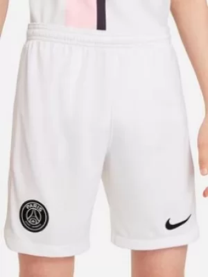 Image of Nike Youth Psg Jordan 21/22 3rd Short, White, Size M