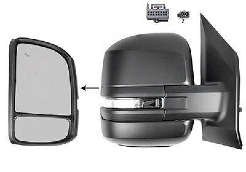 Image of VAN WEZEL 5792818 Wing mirror * HAGUS * Right, black, Short mirror arm Outside Mirror (50)