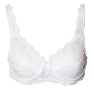 Image of Marlon Womens/Ladies Sarah Lace Underwired Bra (36B) (White)