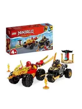 image of Lego Ninjago Kai And Ras'S Car And Bike Battle 71789