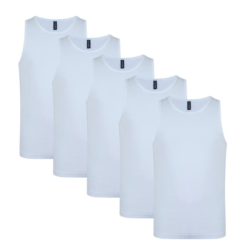 Image of Donnay 5pk Vest Top - White White S