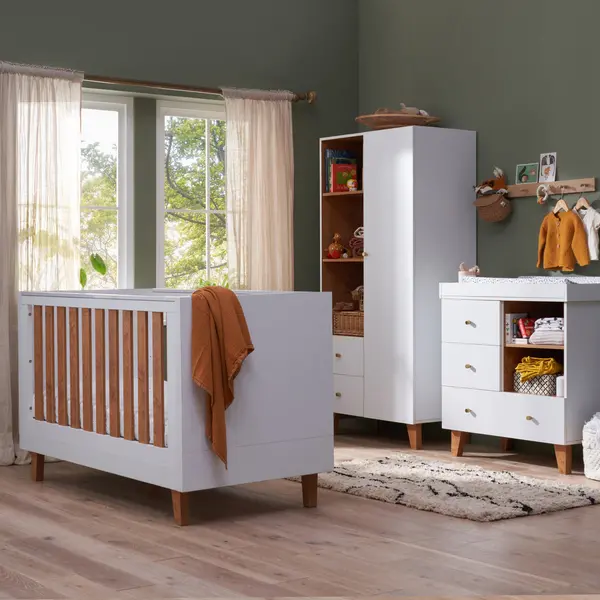 Image of Tutti Bambini Como 3 Piece Nursery Furniture Set White
