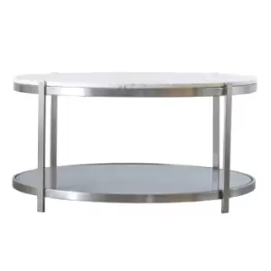 image of Gallery Interiors Watchet Silver Coffee Table