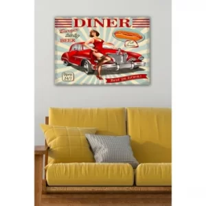 Image of 11146778550-5070 Multicolor Decorative Canvas Painting Diner