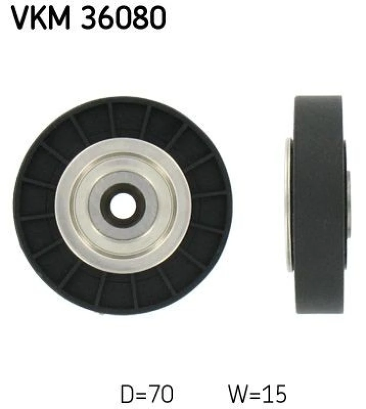 Image of SKF Deflection / guide pulley, V-ribbed belt SKF VKM 36080