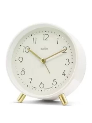 Image of Acctim Clocks Fossen White Alarm Clock