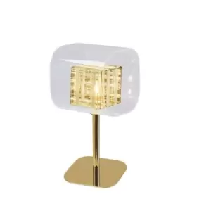 Image of Impex Avignon 1 Light Table Lamp Gold Crystal