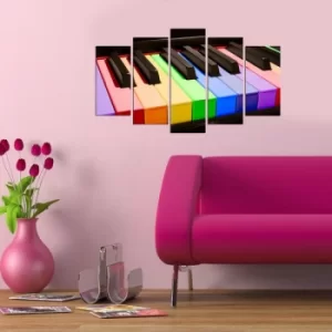 Image of 5MX-27 Multicolor Decorative MDF Painting (5 Pieces)