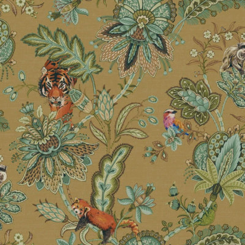 Image of Holden Decor Holden Bazaar Animal Jacobean Wallpaper Ochre 13450