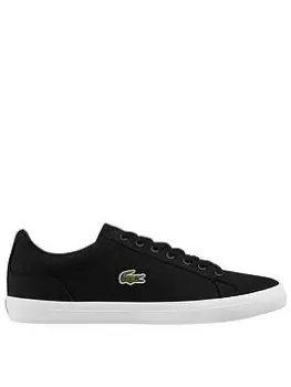 image of Lacoste Mens Lerond Canvas Trainers Size 12 UK Black