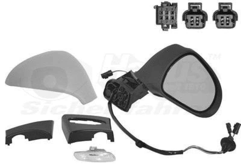 Image of VAN WEZEL Wing mirror VAN WEZEL 4042808