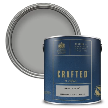 Image of CRAFTED by Crown Flat Matt Interior Wall, Ceiling and Wood Paint - Memory Lane - 2.5L