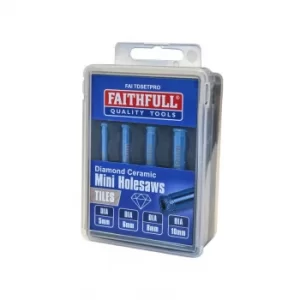 Image of Diamond Ceramic Mini Holesaw Set, 4 Piece