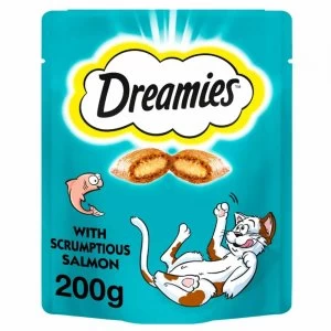 image of Dreamies Salmon Cat Treats 200g