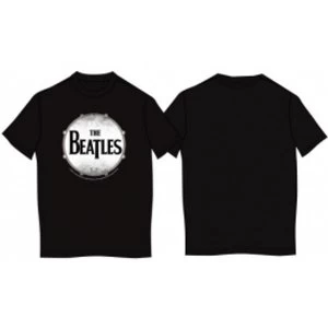 Image of The Beatles Drumskin Black T Shirt: Large