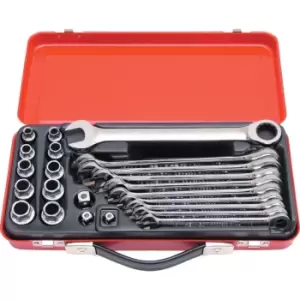 Image of Kennedy-Pro Metric Ratchet Spanner Set, 10 - 19mm, Set of 23