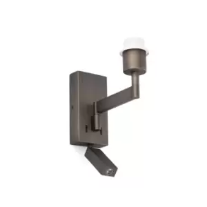 Image of Artis 1 Light Indoor Reading Wall Light Bronze - Shade Not Included, E27