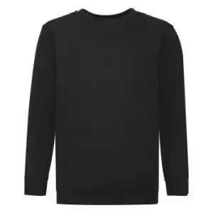 Image of Fruit Of The Loom Childrens Unisex Set In Sleeve Sweatshirt (3-4) (Black)