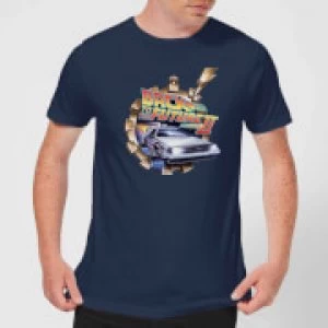 image of Back To The Future Clockwork T-Shirt - Navy - L