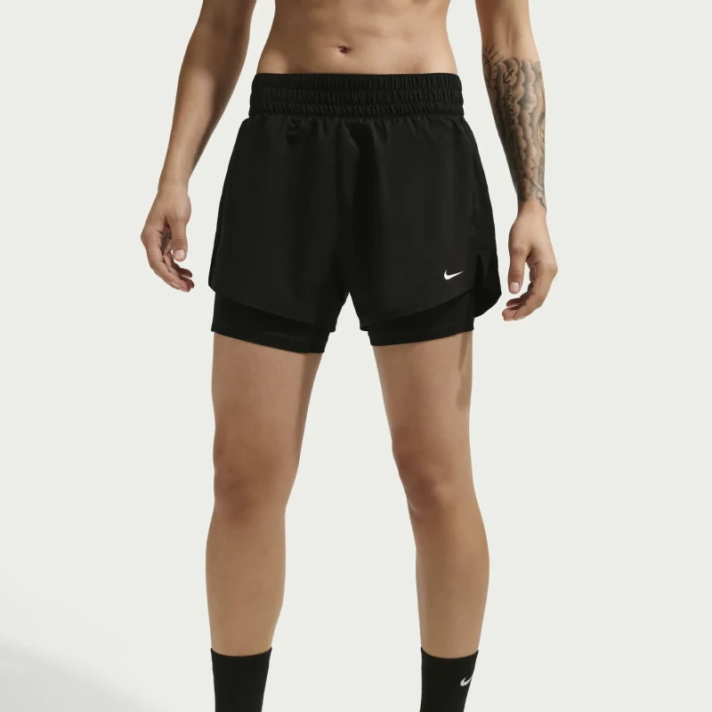 Image of Womens 2-in-1 shorts Nike One Noir Female XS
