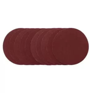 image of Draper 02694 10pk Sanding Discs, 125mm, Hook & Loop, 80G