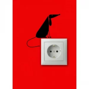 Image of PRIZ-10 Black Decorative Wall Outlet Sticker