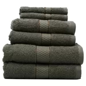 Image of Interiors by PH Thread & Loom 6pc Silver Mink Towel Set