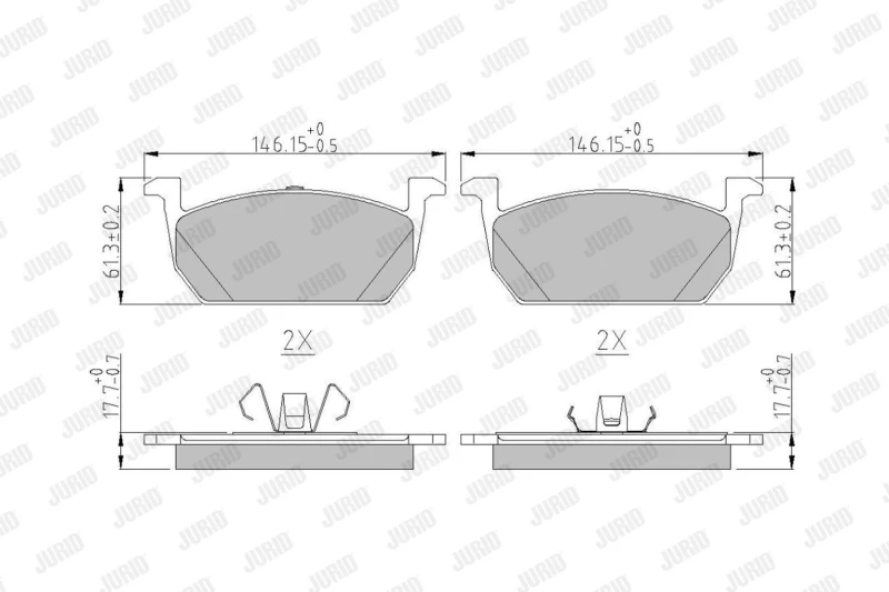 Image of Brake pad set JURID 573833J