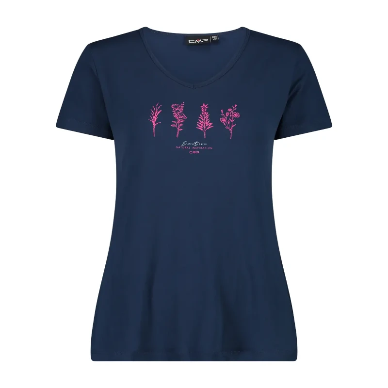 Image of CMP Womens Wide Neck T-Shirt CMP Bleu Female 2XS