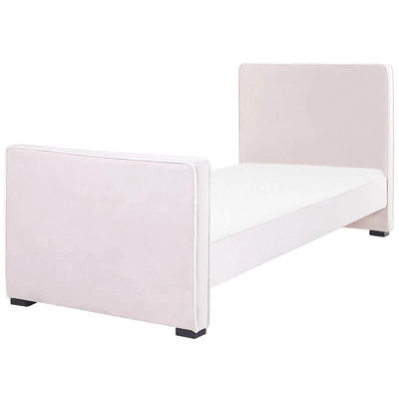 Image of Beliani Kids Bed Velvet Teenie 90 X 200 Cm (Eu Single) Pastel Pink