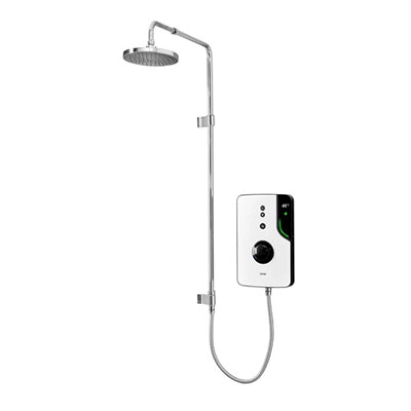 Image of Triton Showers ENlight Thermostatic Electric White 9.5kW with UNIQ® Chrome White GEENLU92