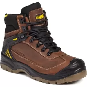 image of Apache RANGER Waterproof Safety Hiker Boots Brown Size 10