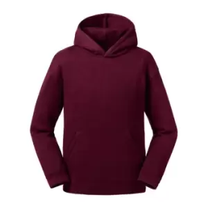 image of Russell Kids/Childrens Authentic Hooded Sweatshirt (13-14 Years) (Burgundy)