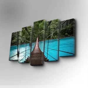 Image of 5PUC-026 Multicolor Decorative Canvas Painting (5 Pieces)