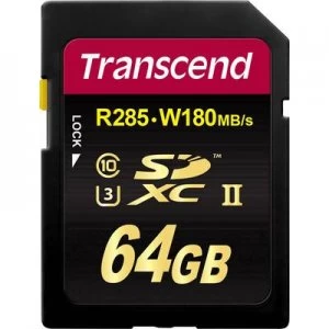 Image of Transcend Premium 700S SDXC card 64GB Class 10, UHS-II, UHS-Class 3, v90 Video Speed Class