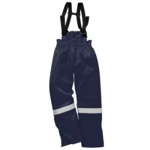 Image of Biz Flame Mens Flame Resistant Antistatic Winter Bib and Brace Navy 2XL