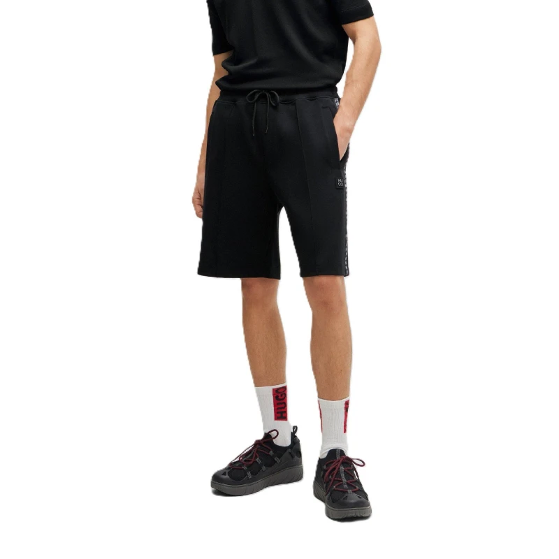 Image of Hugo Mens Desort Short Sleeve Polo Shirt Black male XS
