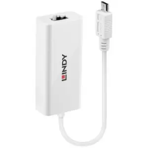 Image of LINDY Network adapter 480 MBit/s Micro USB-B, LAN (10/100 Mbps), RJ45