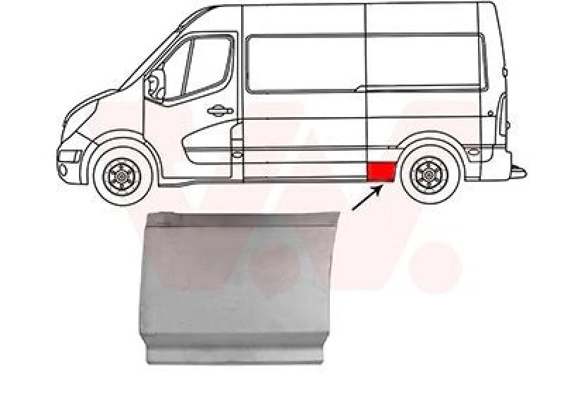 Image of VAN WEZEL Side panel VAN WEZEL 4399141