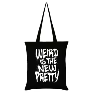 image of Grindstore Weird Is The New Pretty Tote Bag (One Size) (Black/White)