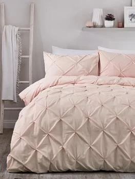 Image of Serene Lara Duvet Cover Set - Blush