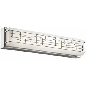 Image of Outdoor IP44 4 Bulb Wall Light Sconce Chrome LED 28W Bulb Outside External