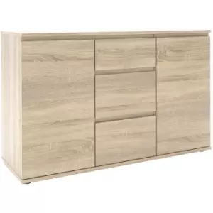 Nova Sideboard - 3 Drawers 2 Doors in Oak - Oak