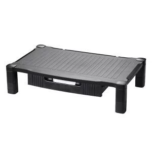 Image of Contour Ergonomics Extra Wide Monitor Stand with Drawer Black CE04691
