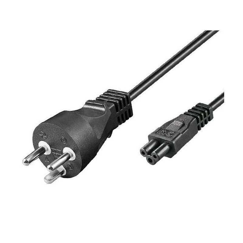 Image of FDL 2M DANISH MAINS PLUG TO C5 CLOVER LEAF SOCKET CABLE