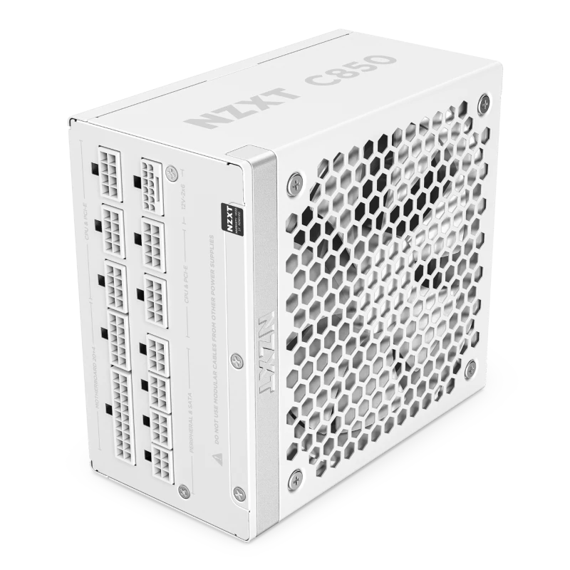 Image of NZXT C850 Fuly Modular Cybernetics A- 80 Plus Gold ATX 3.1 White PSU - PA-8G2BW-UK